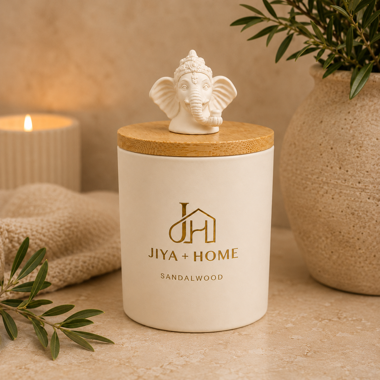 Ganesha sandalwood keepsake candle